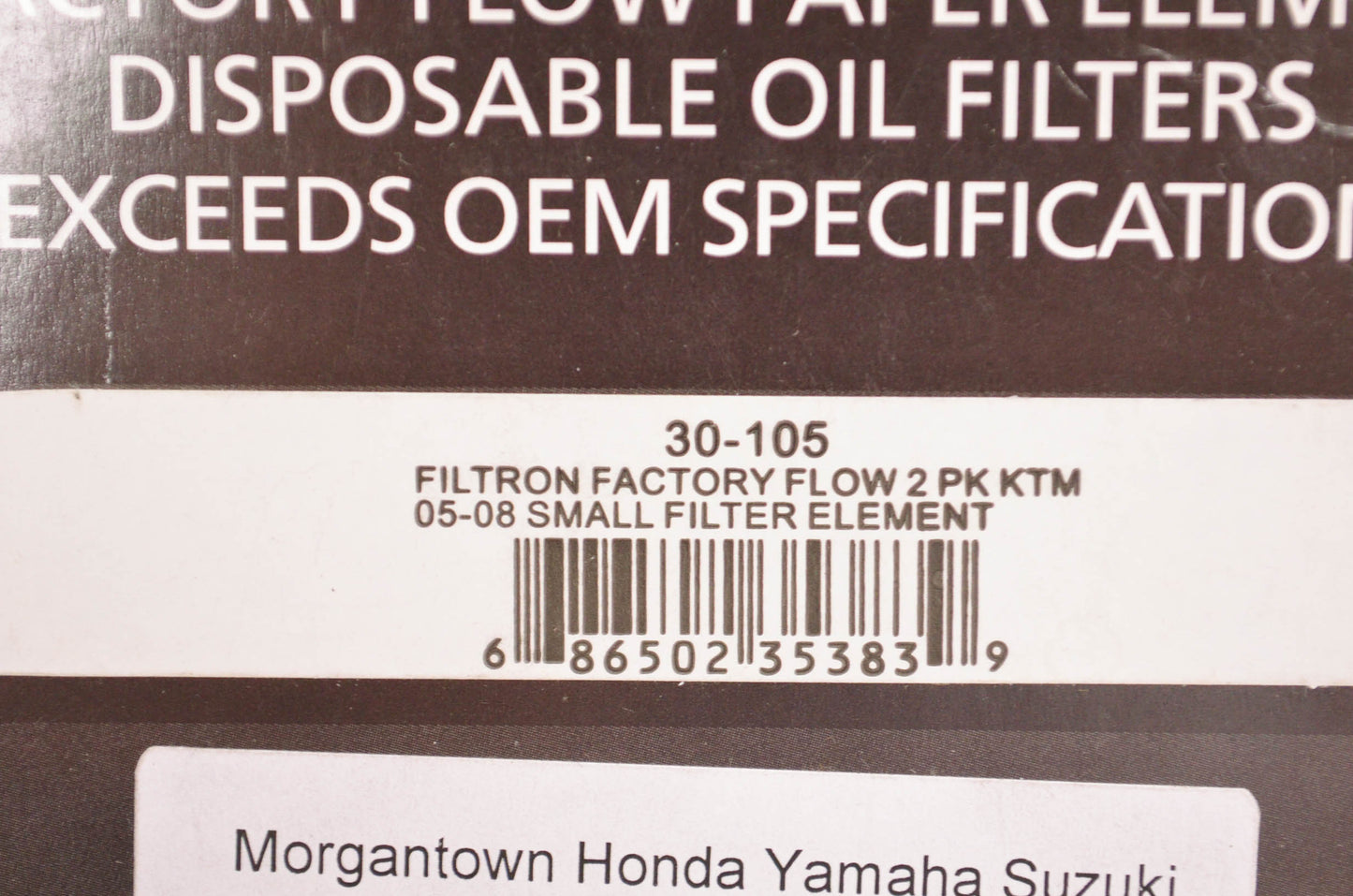 Filtron 30-105 Factory Flow Oil Filter Qty 2 NOS