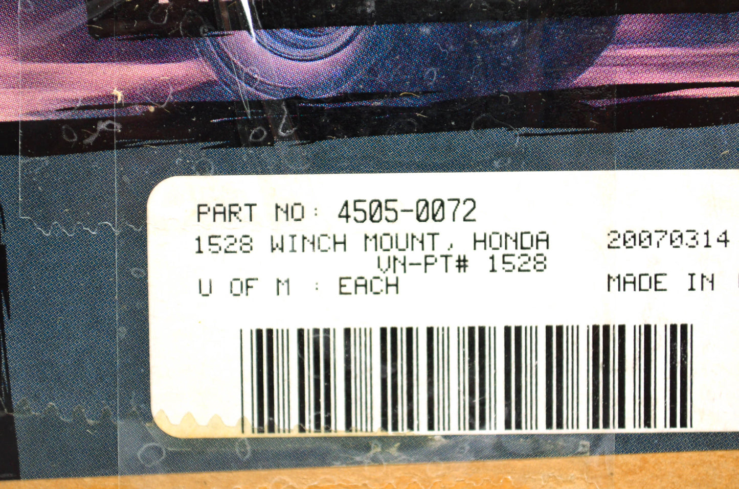 Moose Racing 4505-0072 Winch Mount Kit NOS