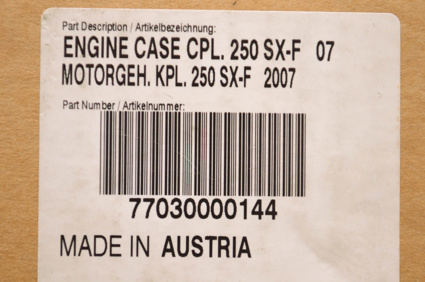 OEM KTM 77030000144 2007-2010 250 SX-F/SXS-F Crankcase Engine Case NOS