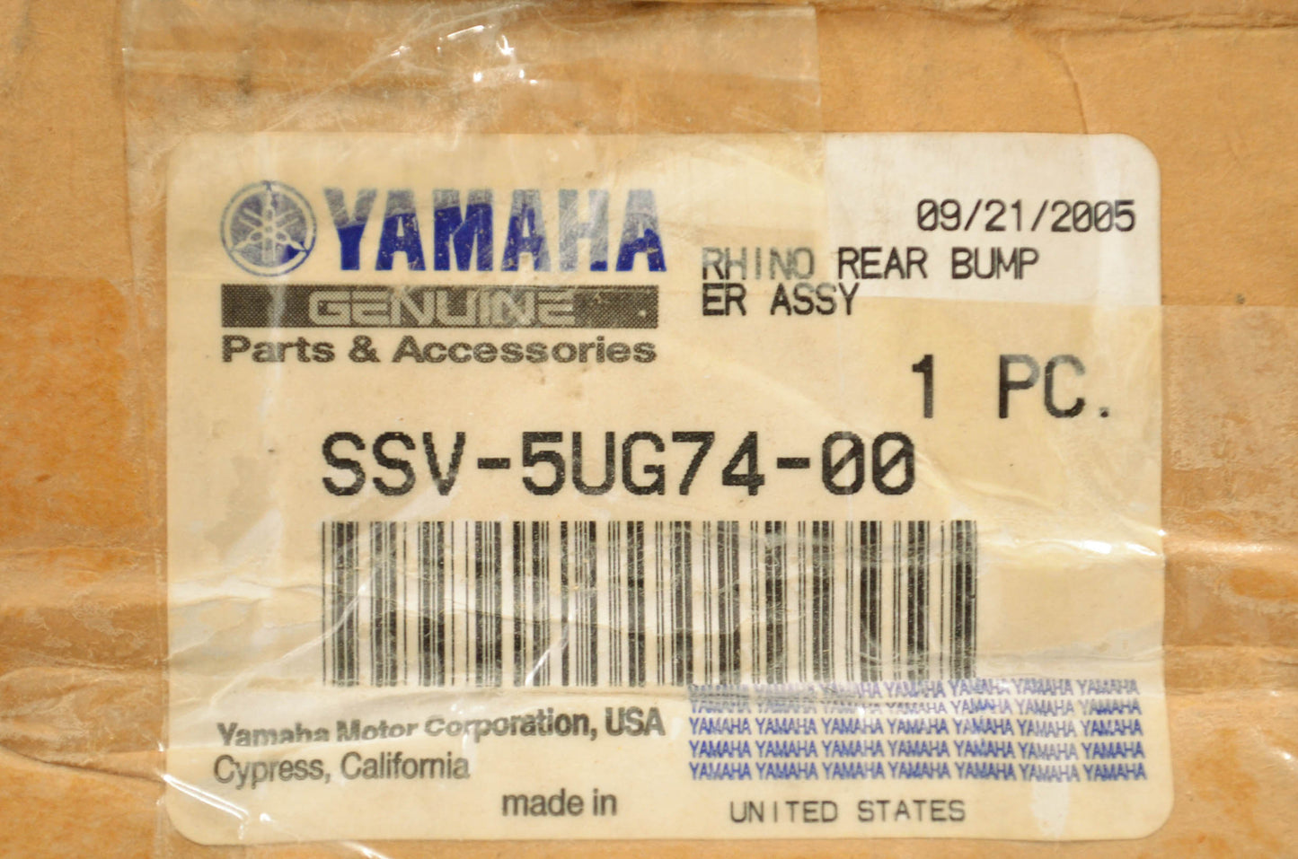 New OEM Yamaha Rhino Rear Bumper NOS