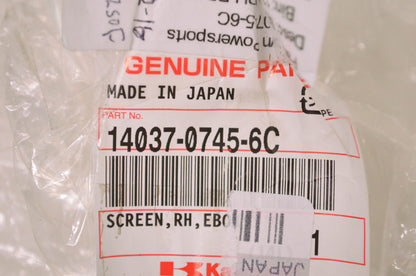 OEM Kawasaki 14037-0745-6C Ebony Right Hand Screen NOS