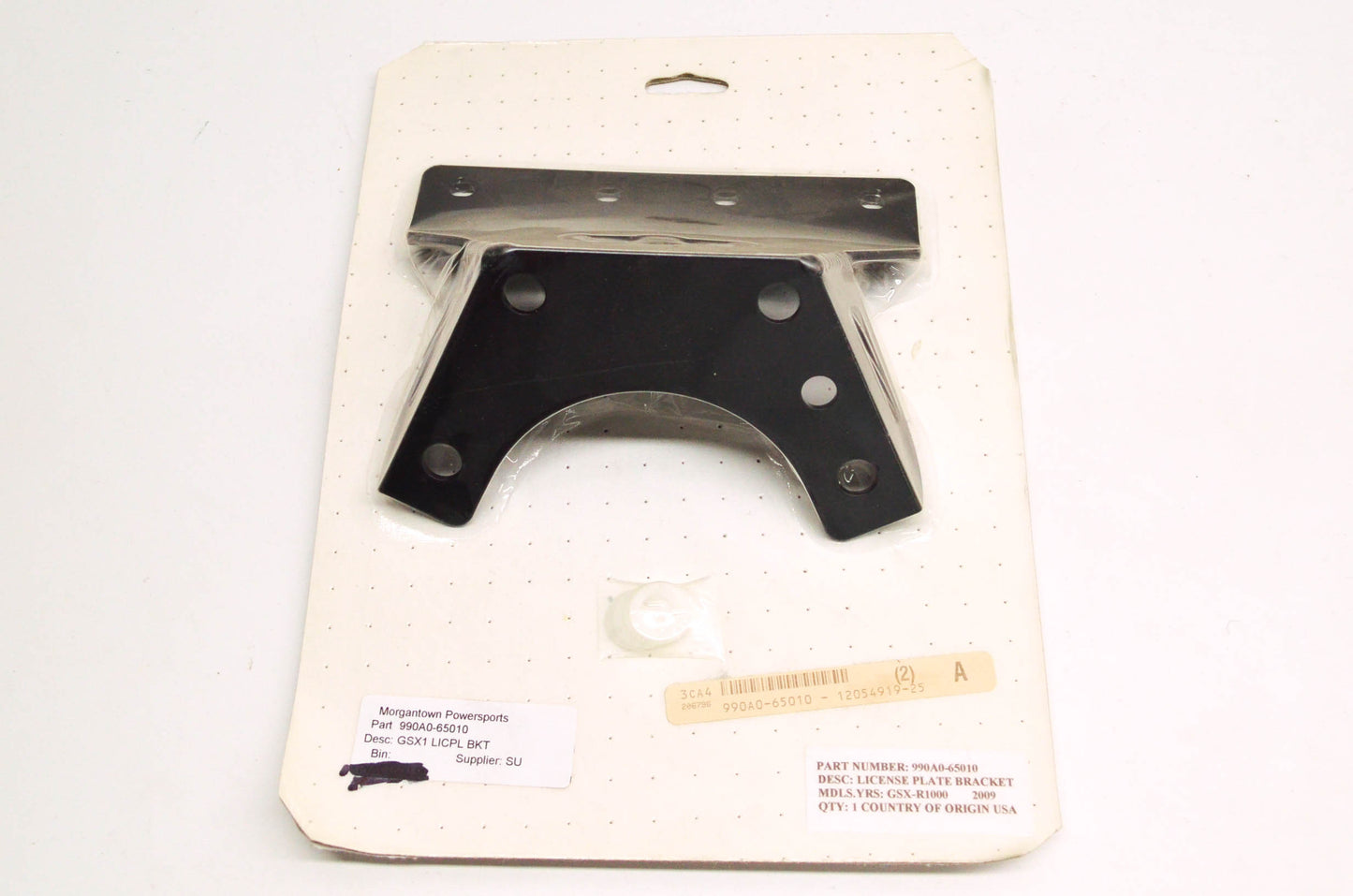 OEM Suzuki 990A0-65010 License Plate Bracket NOS