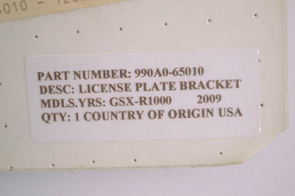 OEM Suzuki 990A0-65010 License Plate Bracket NOS