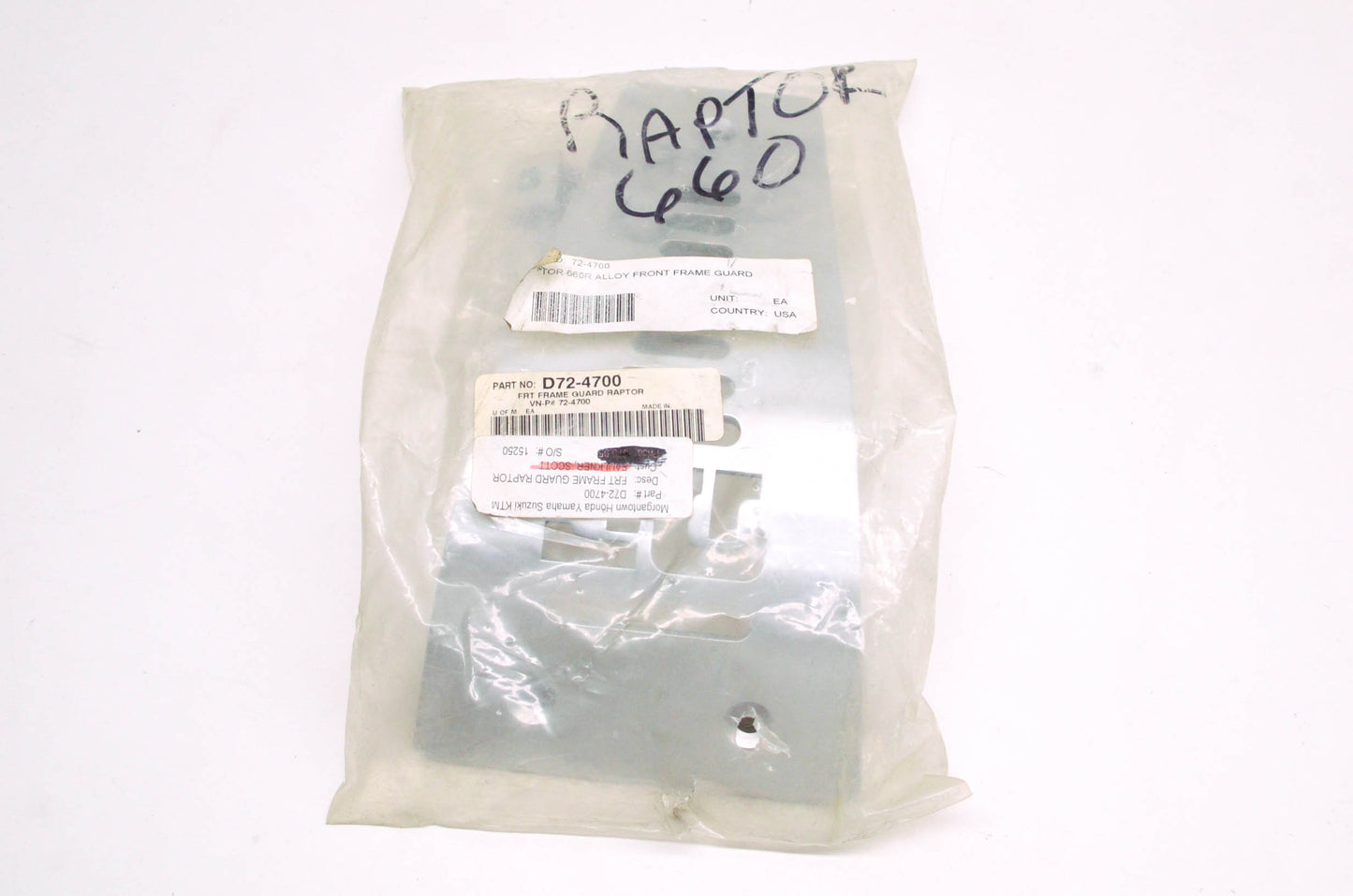 DG D72-4700 Front Frame Guard NOS