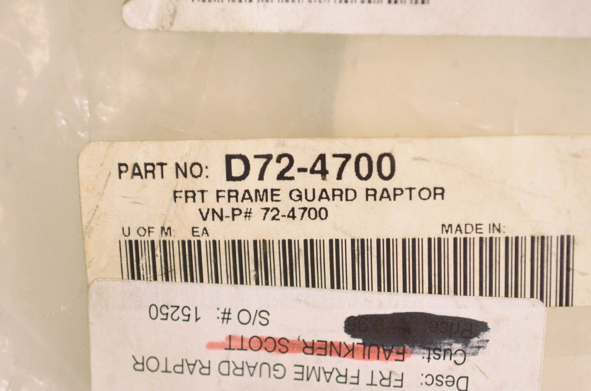 DG D72-4700 Front Frame Guard NOS