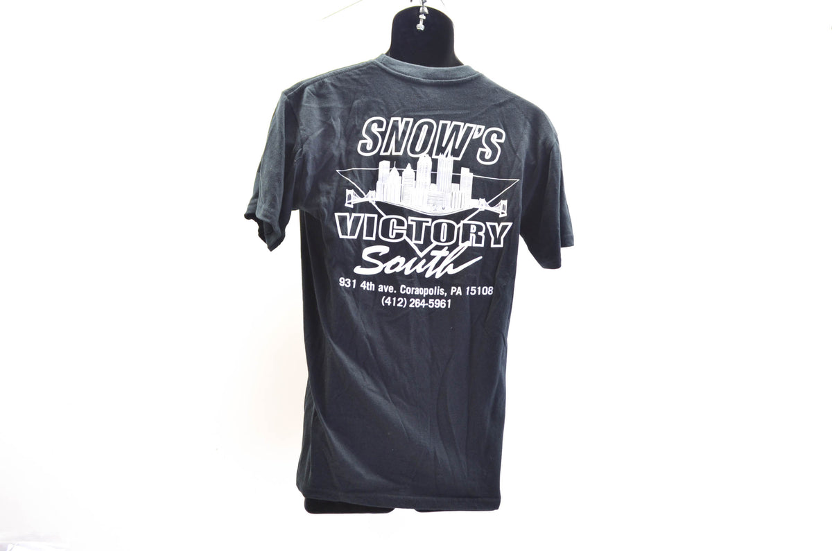 OEM Victory Motorcycle Black Double Sided T-Shirt Mens Small NOS