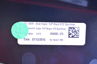New OEM Polaris 2016-2017 Sportsman 570 EFI Black Seat NOS