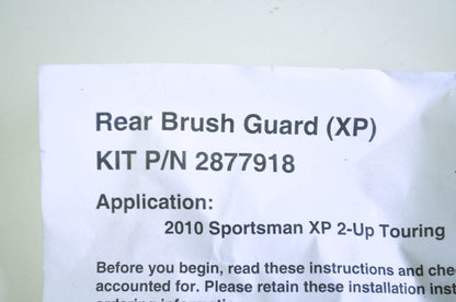 New OEM Polaris 2010 Sportsman Touring 550 850 Rear Bumper Brushgaurd Kit NOS