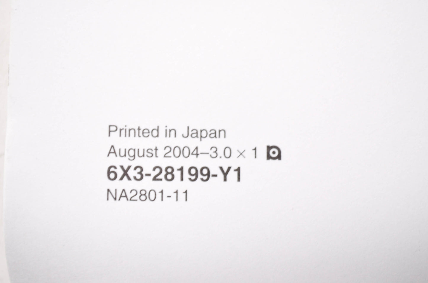 OEM Yamaha 6X3-28199-Y1 6X3 Remote Control Box Operation Manual