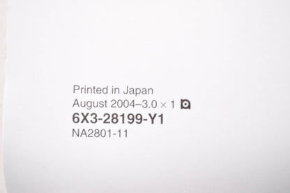 OEM Yamaha 6X3-28199-Y1 6X3 Remote Control Box Operation Manual