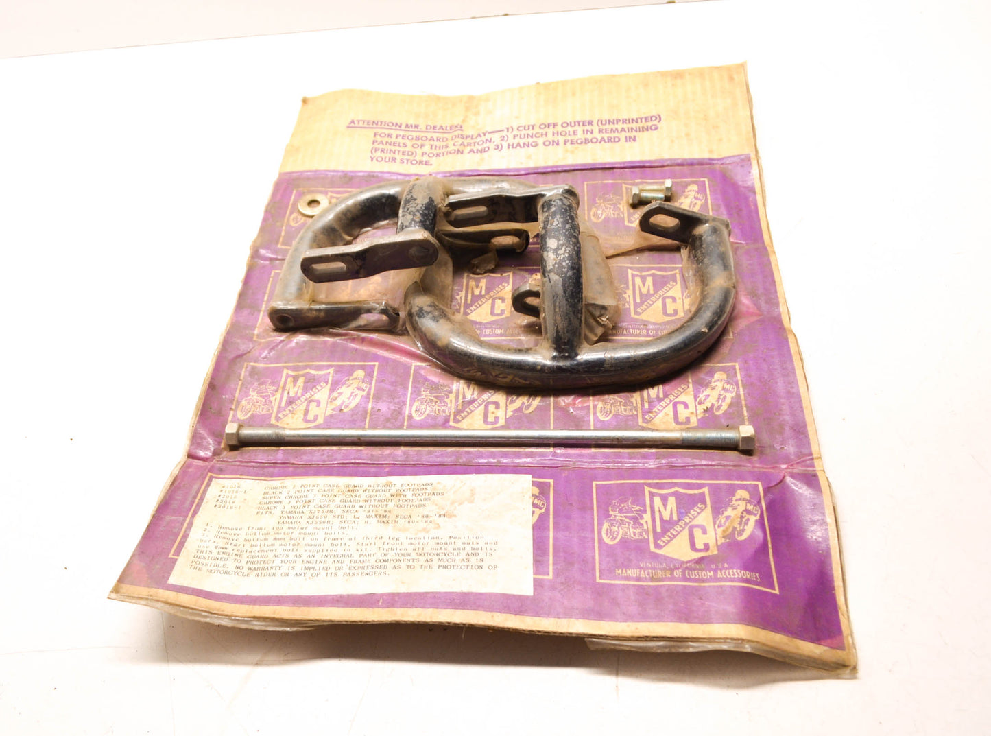 MC Enterprises 3016-1 Yamaha Black 3 Point Case Guard Kit NOS