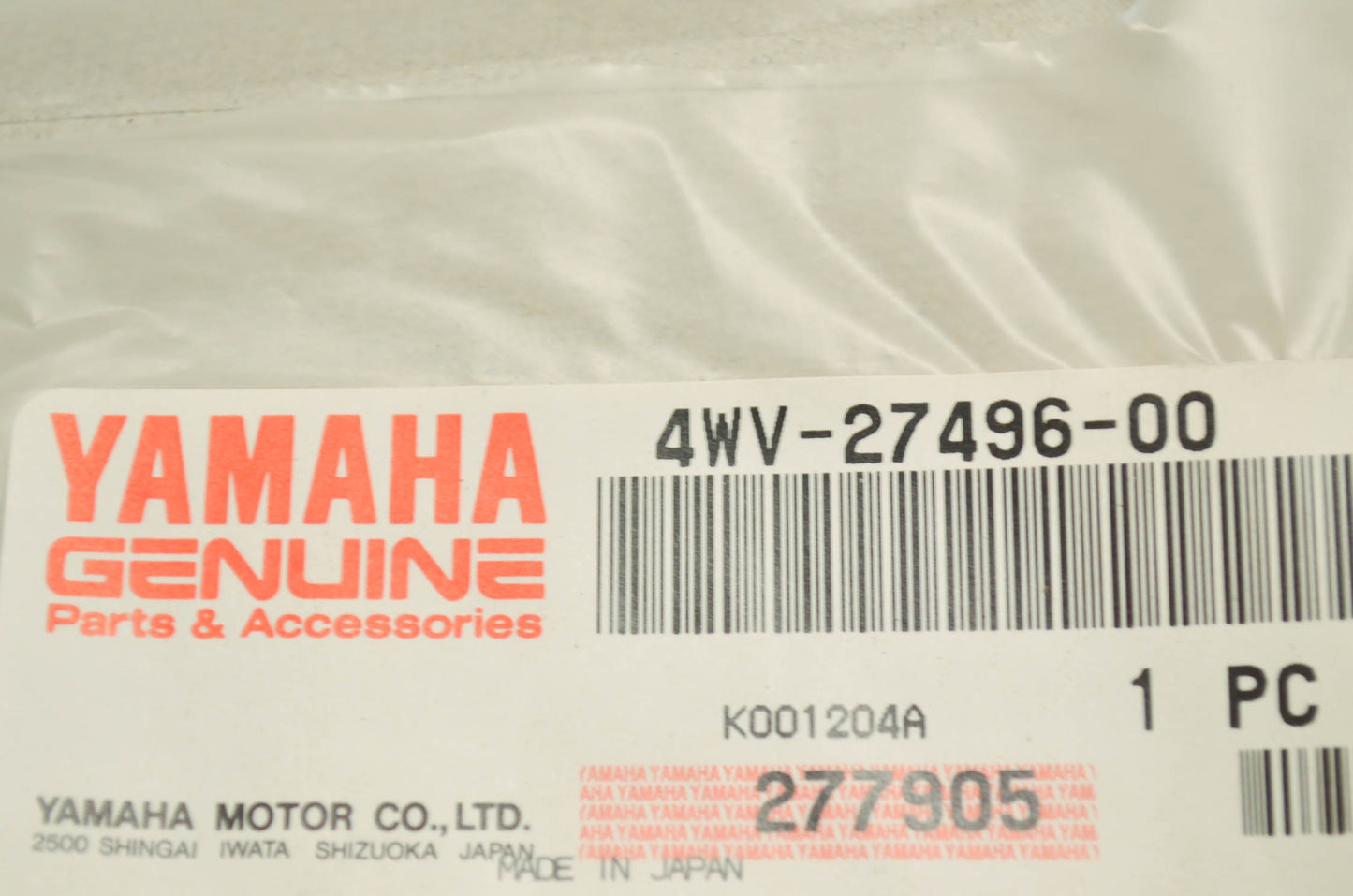 New OEM Yamaha 4WV-27496-00-00 Mole 1 NOS