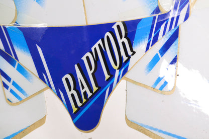 New OEM Yamaha Raptor 350 Blue/Yellow Decal Kit NOS