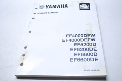 OEM Yamaha LIT-19616-01-86 EF4000DFW/EF5200D/EF6600D Service Manual