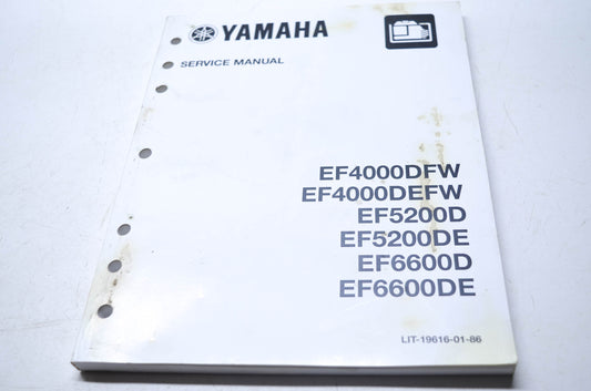 OEM Yamaha LIT-19616-01-86 EF4000DFW/EF5200D/EF6600D Service Manual