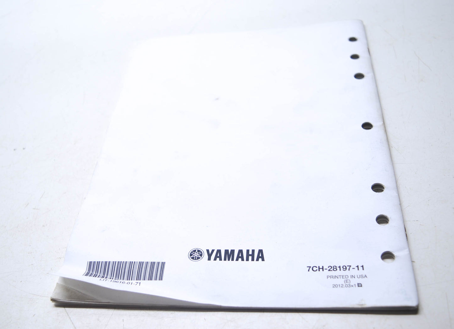 OEM Yamaha LIT-19616-01-71 EF3000 Supplementary Service Manual
