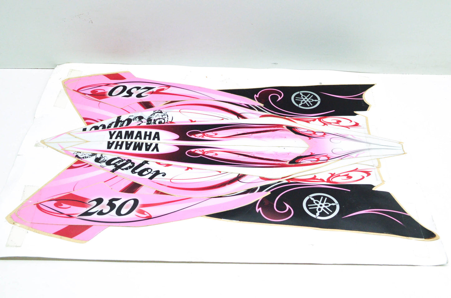 OEM Yamaha 2013 Raptor 250 Pink/Black Decal Kit NOS