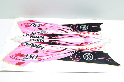 OEM Yamaha 2013 Raptor 250 Pink/Black Decal Kit NOS