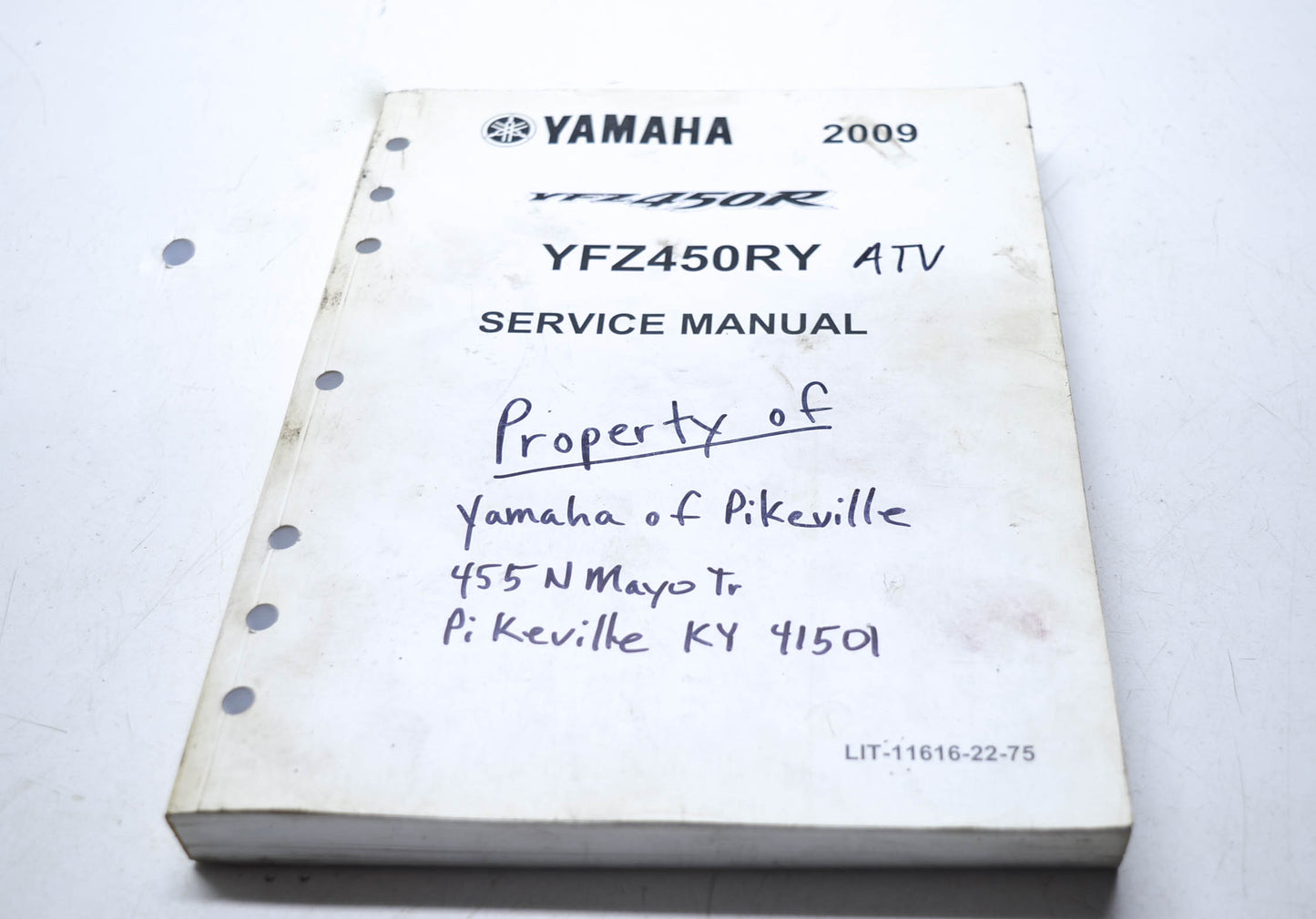 OEM Yamaha LIT-11616-22-75 YFZ450R YFZ450RY Service Manual