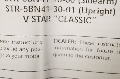 OEM Yamaha STR5-BN41-30-01 V Star Classic Chrome Upright Backrest NOS