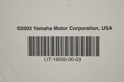 OEM Yamaha LIT-18500-00-03 Technical Update 2003 Watercraft