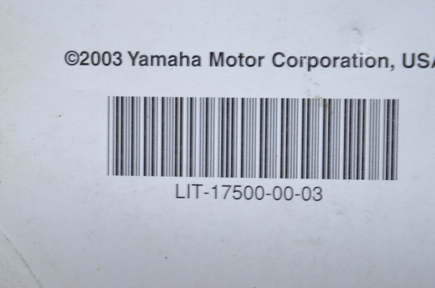 OEM Yamaha LIT-17500-00-03 Technical Update 2003 Motorcycle/ATV