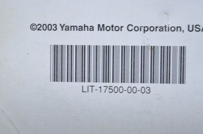 OEM Yamaha LIT-17500-00-03 Technical Update 2003 Motorcycle/ATV