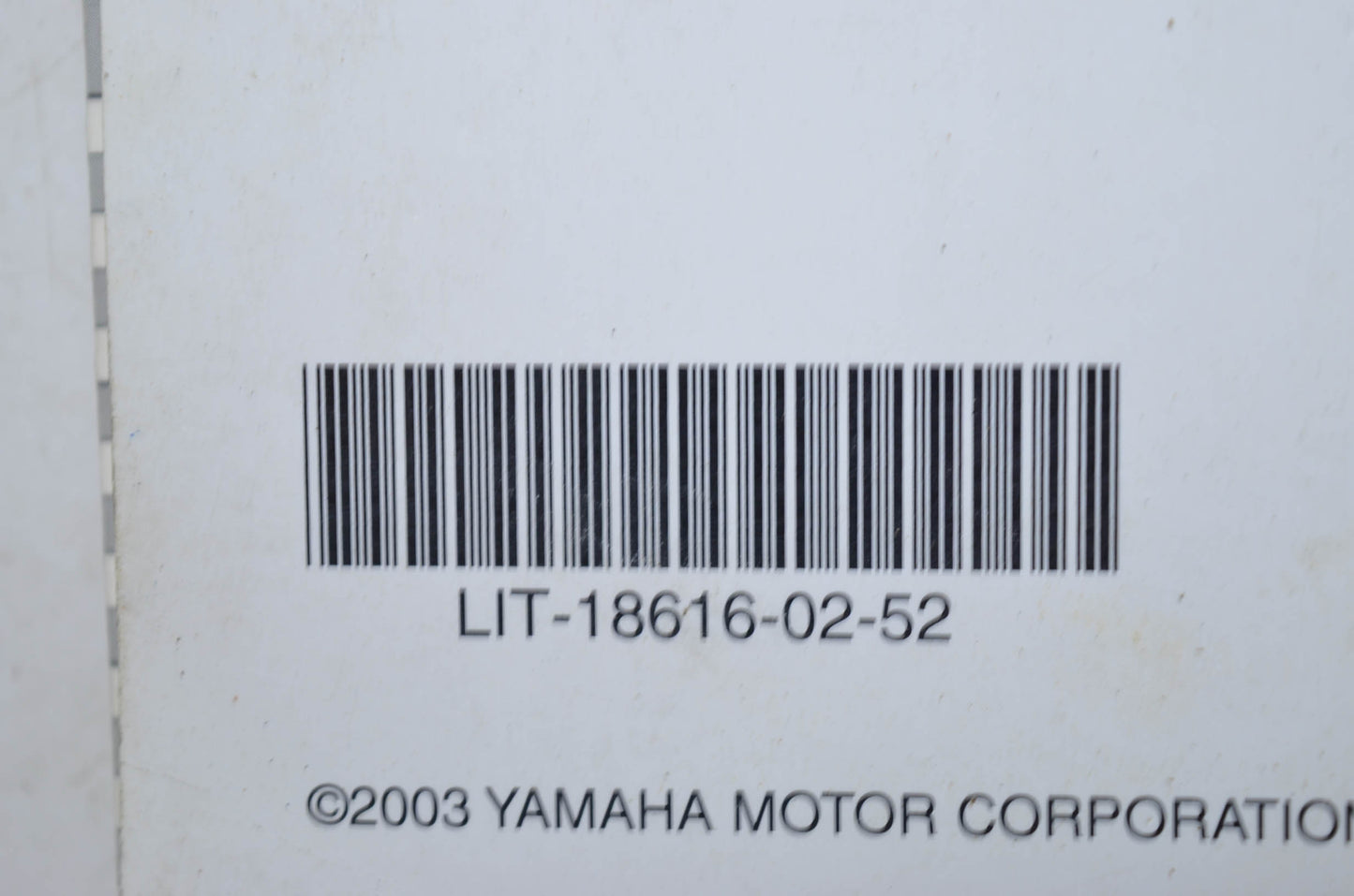 New OEM Yamaha 2004 SR230 Service Manual NOS