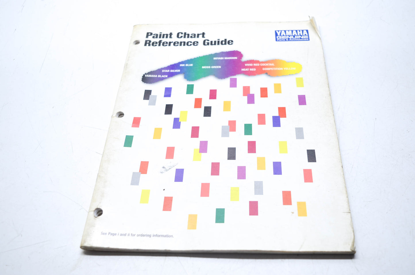 OEM Yamaha LIT-10030-PC-99 Paint Chart Reference Guide