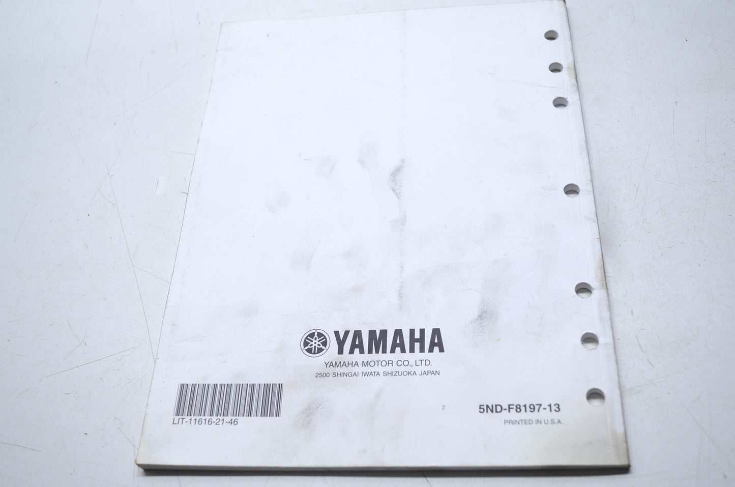 OEM Yamaha LIT-11616-21-46 Service Manual 08 GRIZZLY 450 YFM45