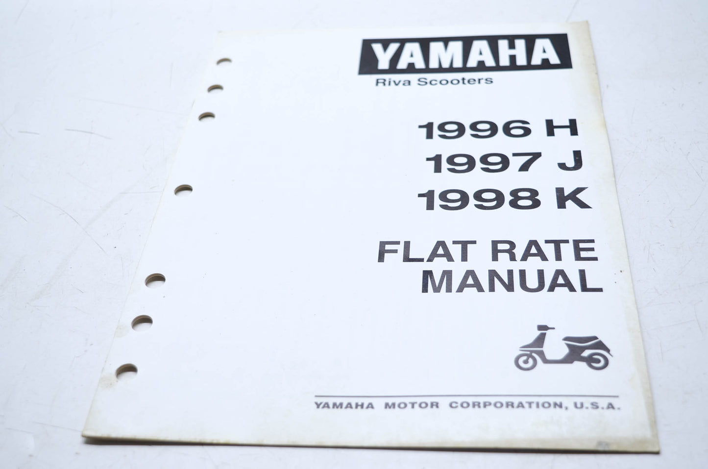 OEM Yamaha LIT-16750-00-98 Riva Scooters 1996 H 1997 J 1998 K Flat Rate Manual