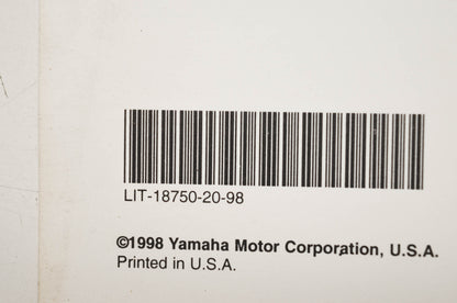 OEM Yamaha LIT-18750-20-98 JET BOAT 96-98 FLAT Manual