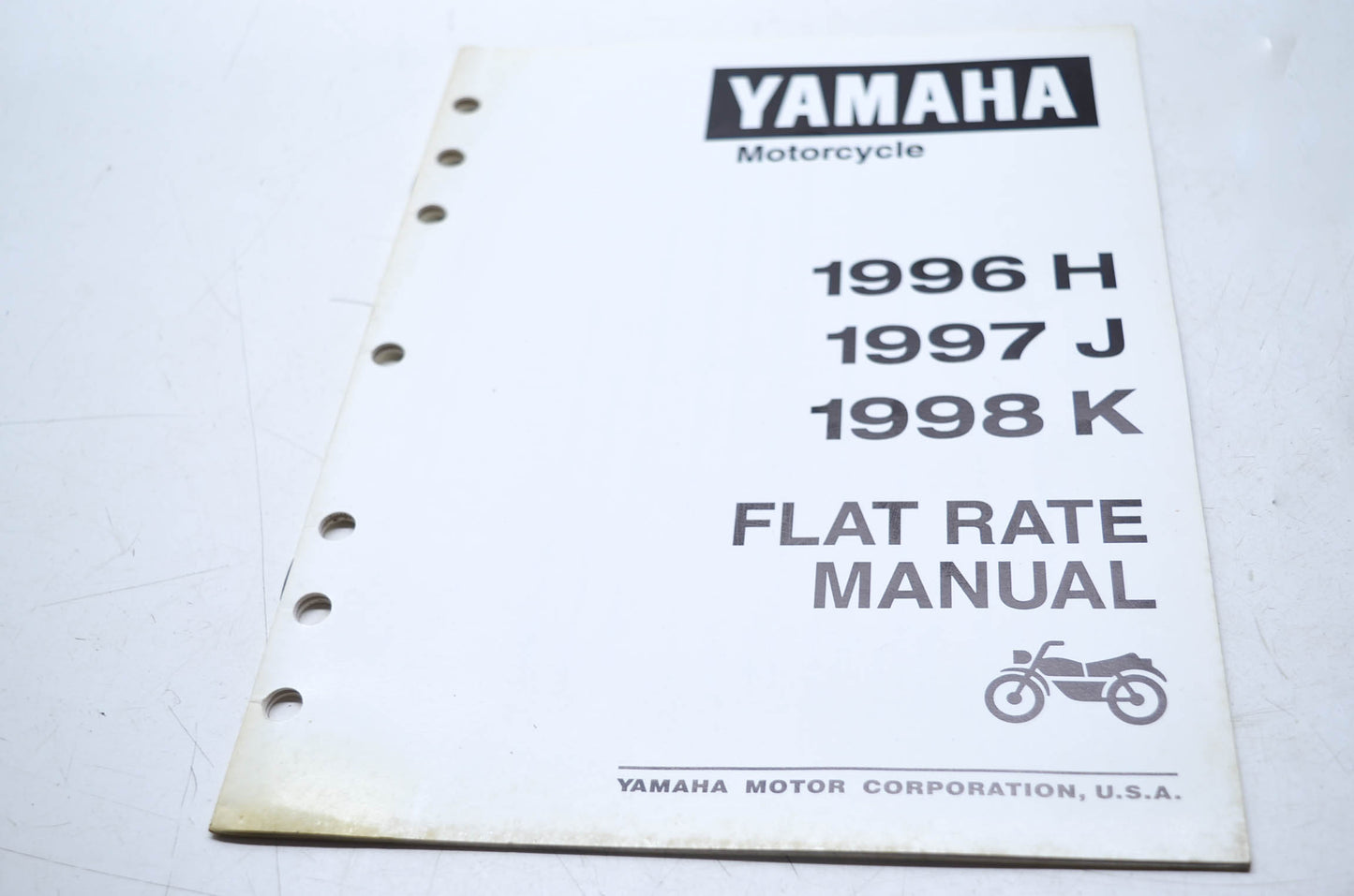 OEM Yamaha LIT-11750-00-98 Motorcycle 1996 H 1997 J 1998 K Flat Rate Manual