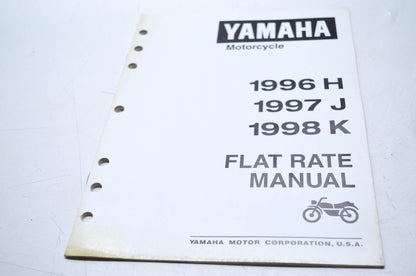 OEM Yamaha LIT-11750-00-98 Motorcycle 1996 H 1997 J 1998 K Flat Rate Manual