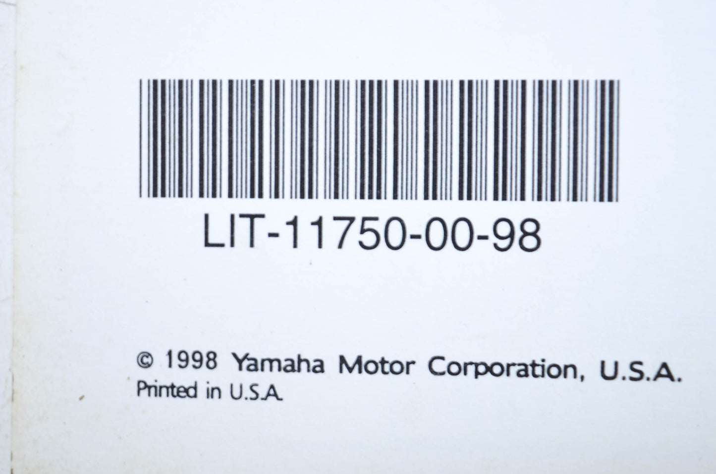 OEM Yamaha LIT-11750-00-98 Motorcycle 1996 H 1997 J 1998 K Flat Rate Manual
