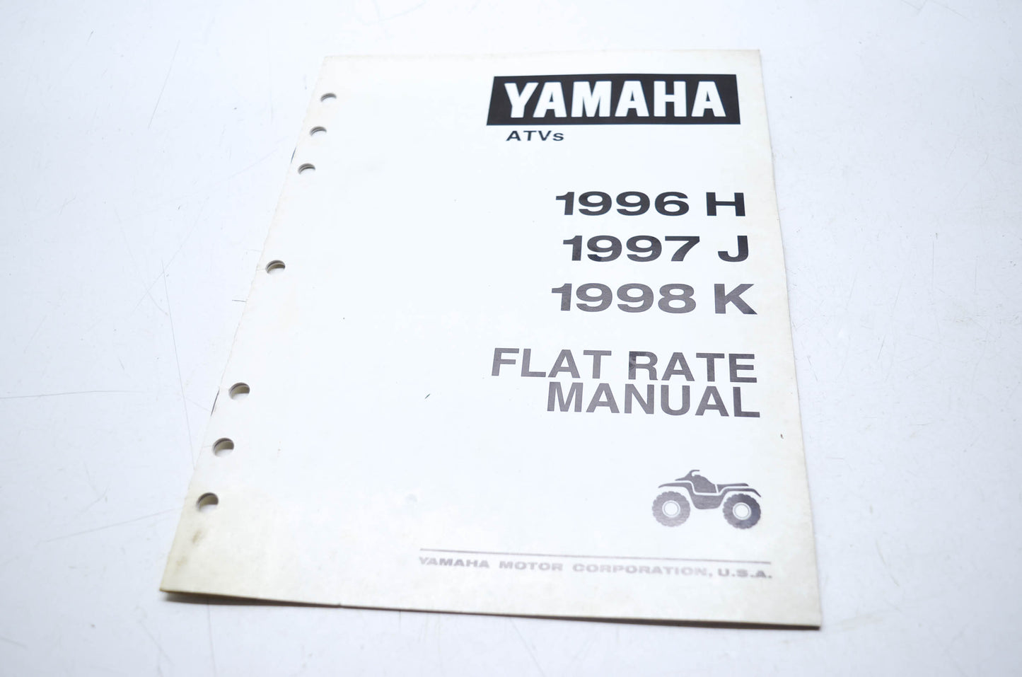 OEM Yamaha LIT-17750-00-98 ATVs 1996 H 1997 J 1998 K Flat Rate Manual