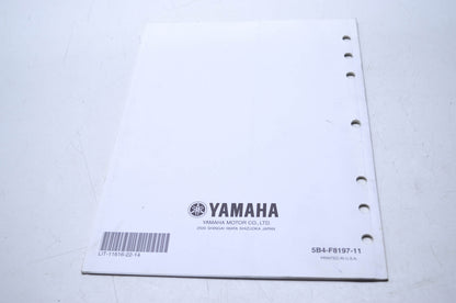 OEM Yamaha LIT-11616-22-14 Service Manual 09 YXR7FY/FDUY/FSPY/F