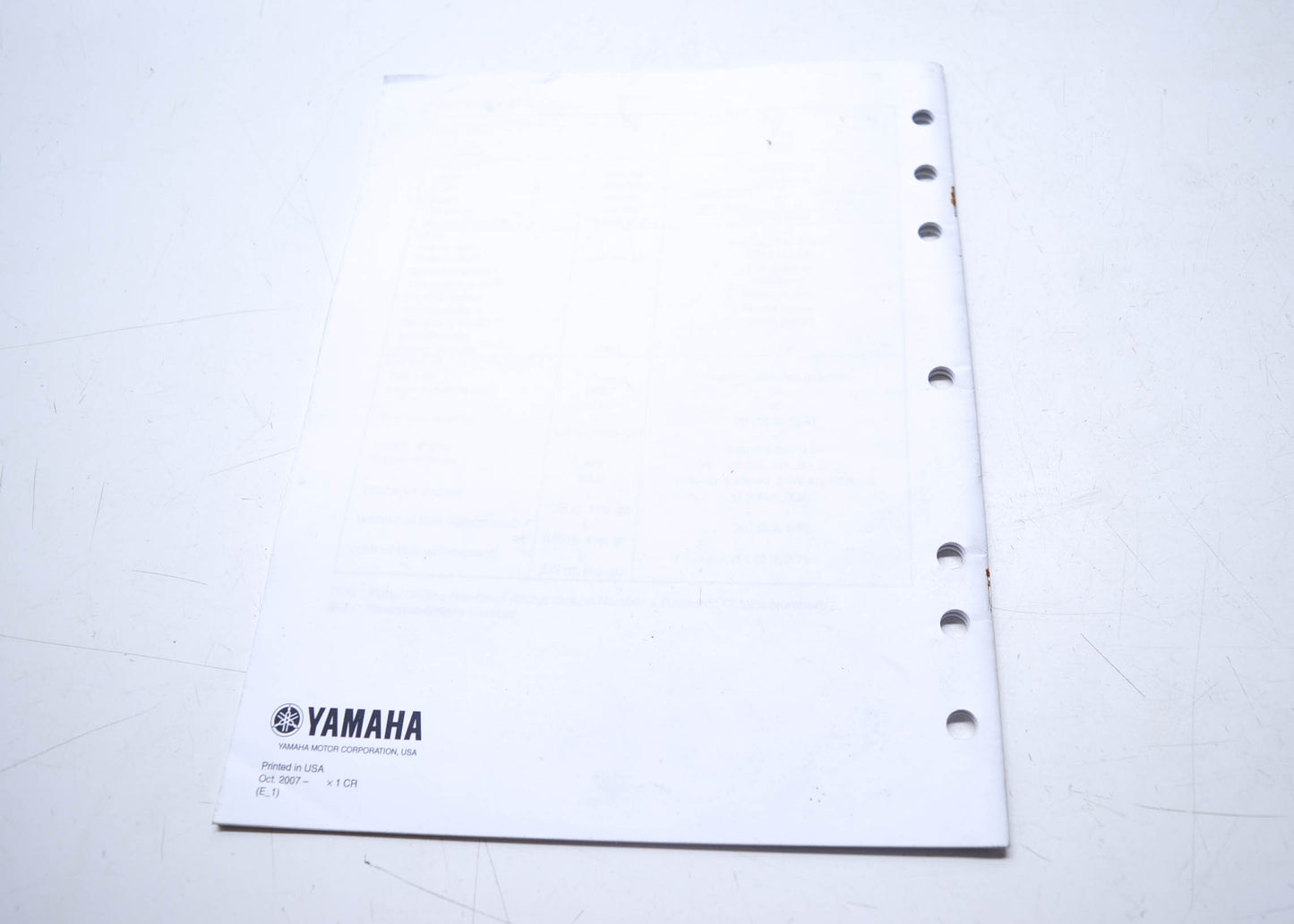 OEM Yamaha LIT-18666-00-39 FX/CRUISER SHO Assembly Manual