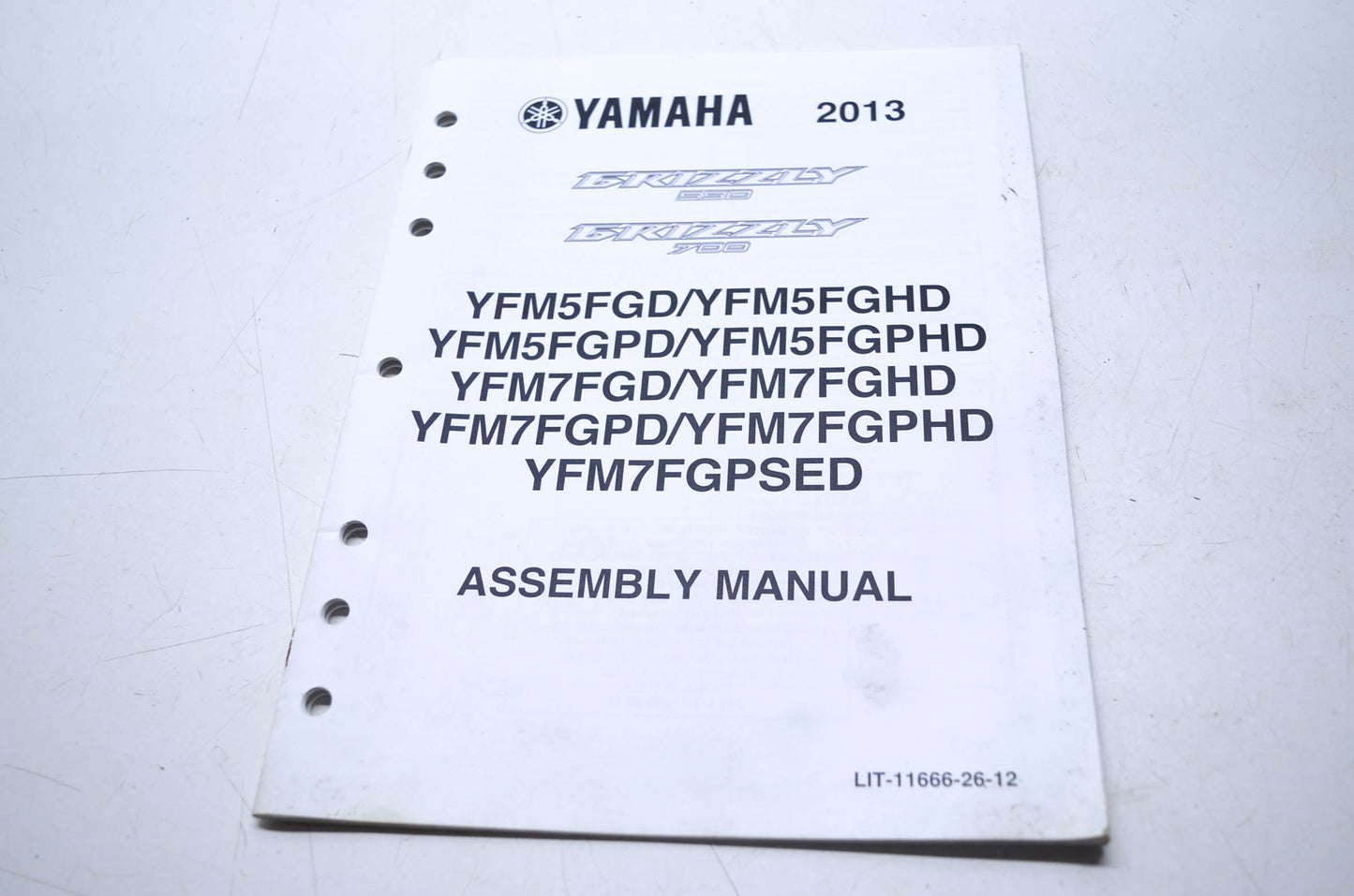 OEM Yamaha LIT-11666-26-12 YFM5&7FGD/HD/PD/PHD/ Assembly Manual