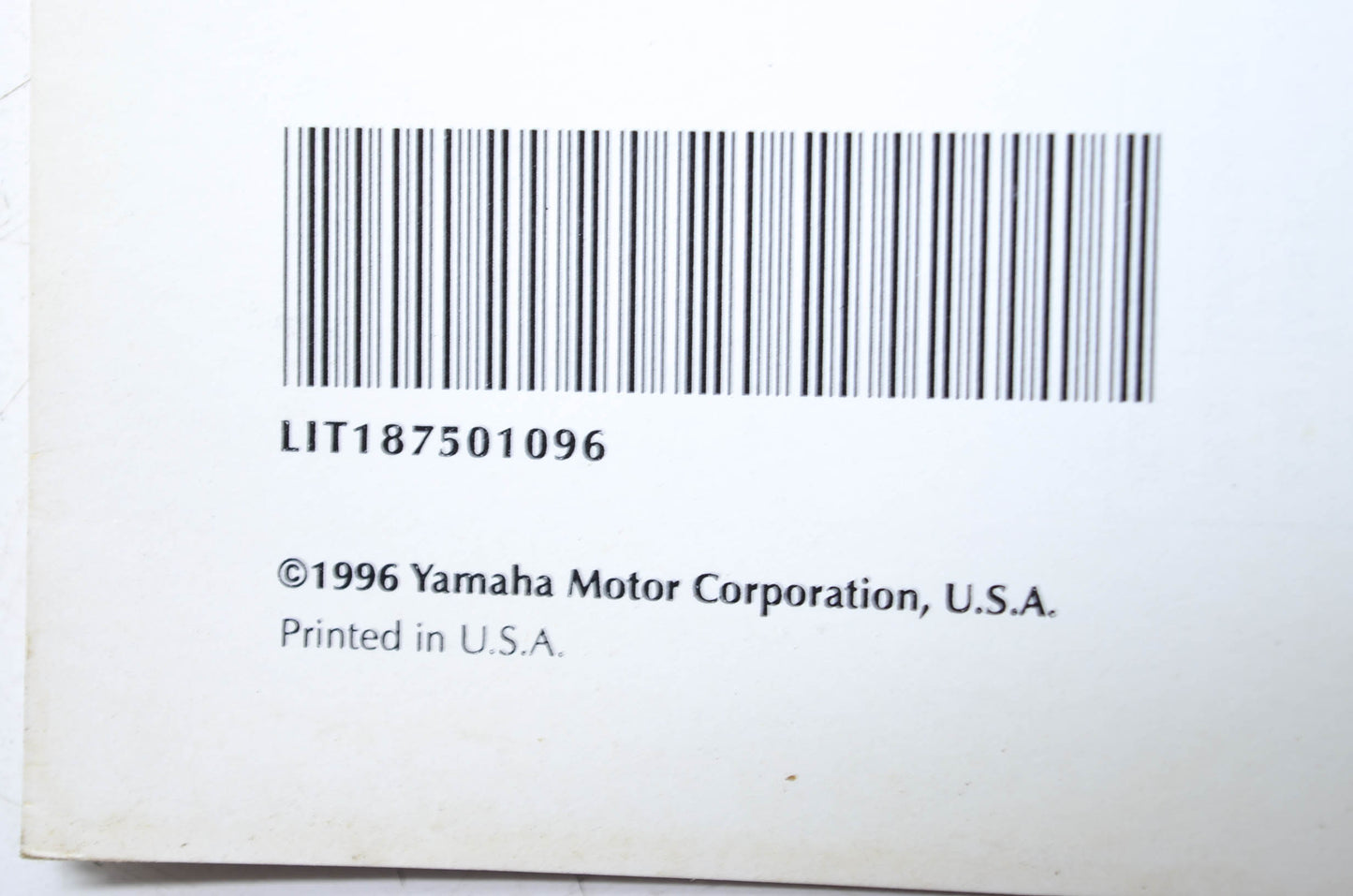 OEM Yamaha LIT-18750-10-96 PWC Water Vehicles 1994 1995 1996 Flat Rate Manual