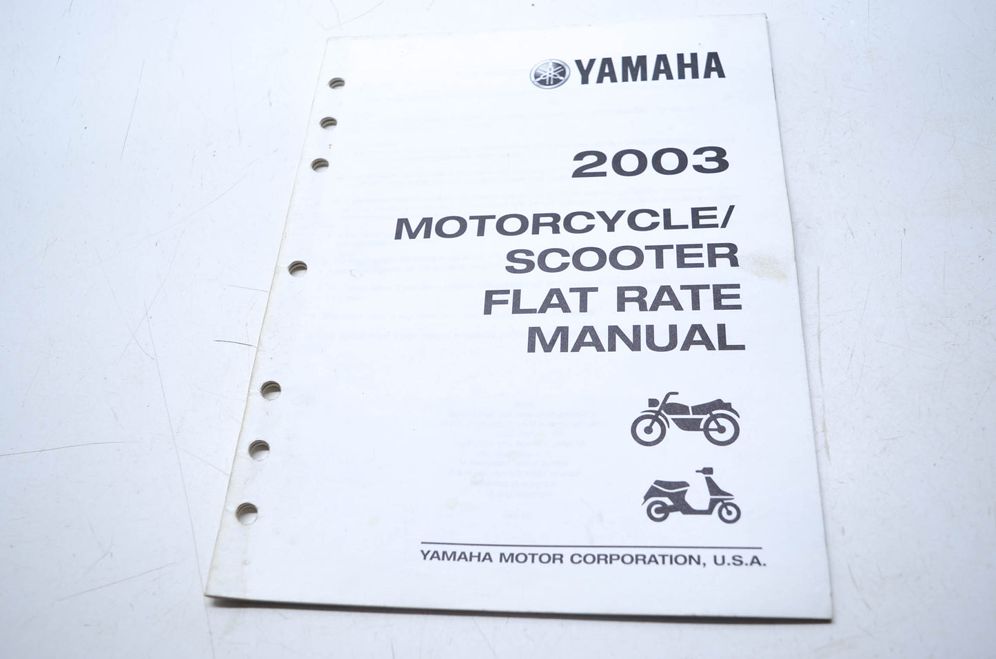 OEM Yamaha LIT-11750-00-03 Manual 03 Motorcycle/Scooter