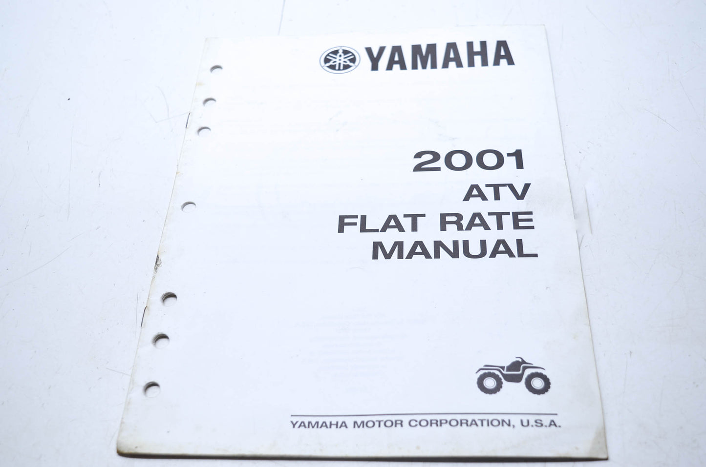 OEM Yamaha LIT-17750-00-01 Flat Rate Manual 2001 ATV