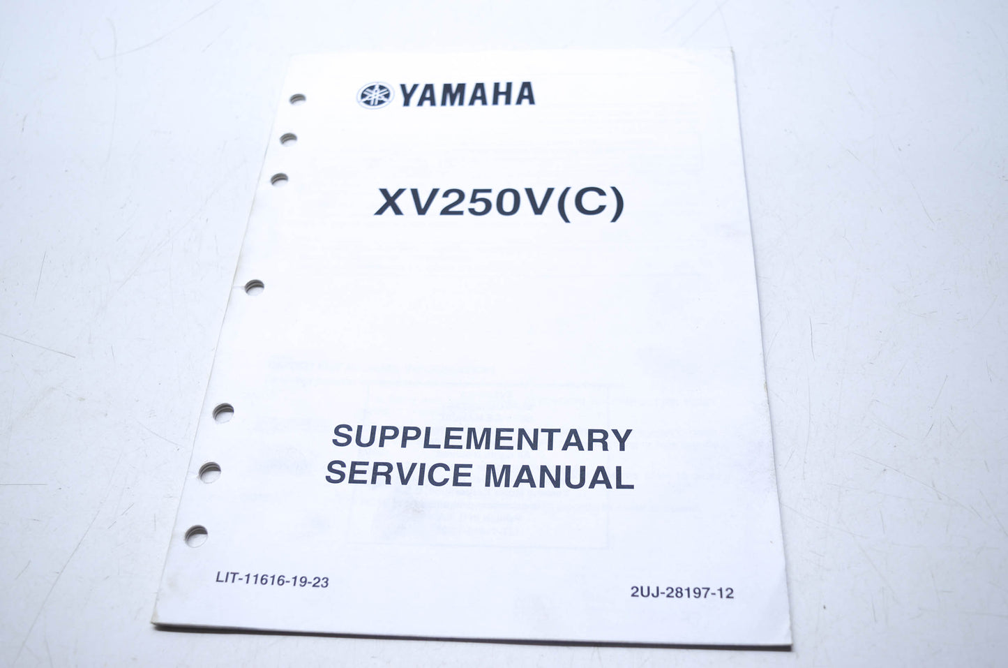 OEM Yamaha LIT-11616-19-23 XV250V/VC Service Manual Supplement
