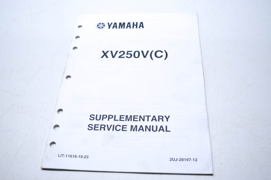 OEM Yamaha LIT-11616-19-23 XV250V/VC Service Manual Supplement