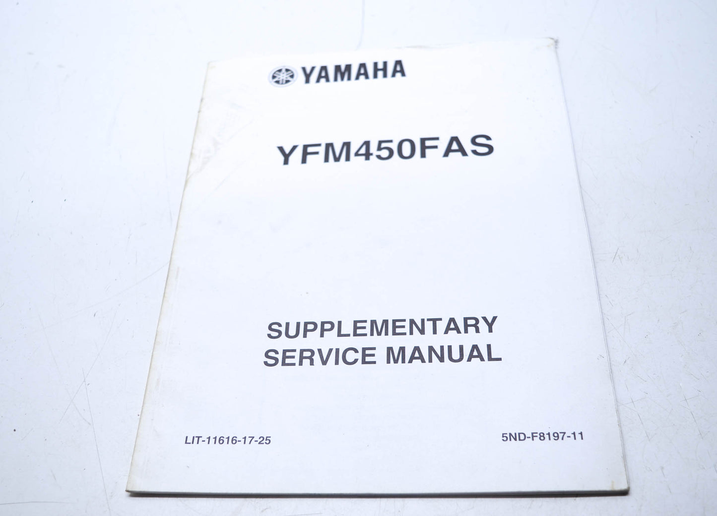 OEM Yamaha LIT-11616-17-25 YFM450FAS Service Manual Supplement