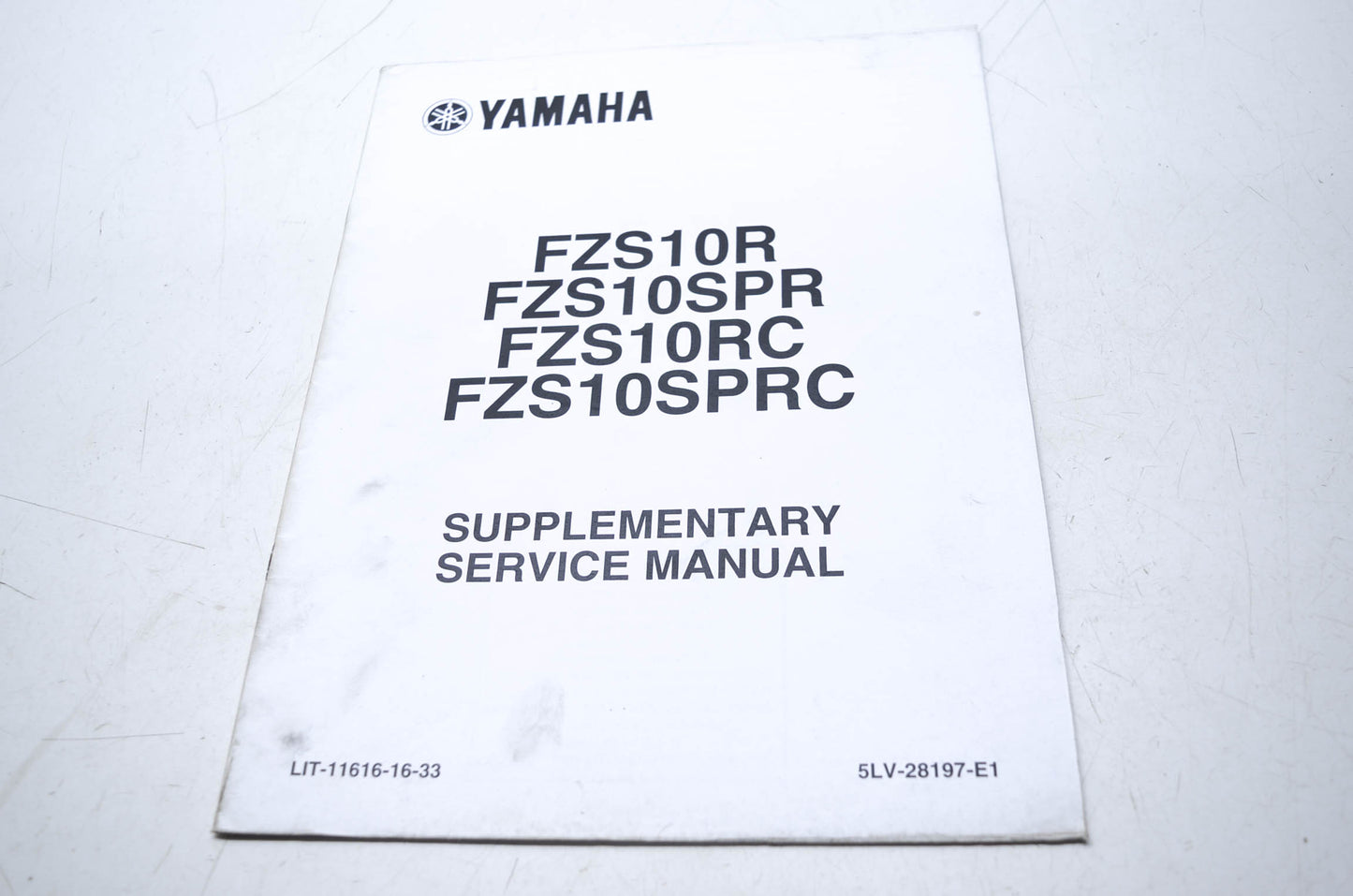 OEM Yamaha LIT-11616-16-33 FZS10R/SPR - S Service Manual Supplement