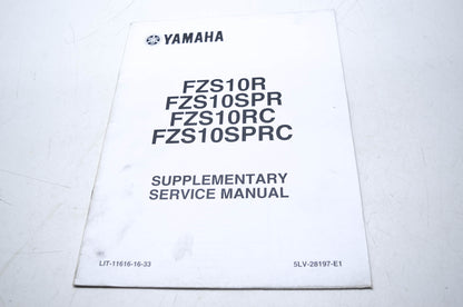 OEM Yamaha LIT-11616-16-33 FZS10R/SPR - S Service Manual Supplement