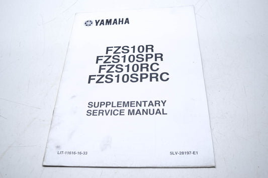 OEM Yamaha LIT-11616-16-33 FZS10R/SPR - S Service Manual Supplement