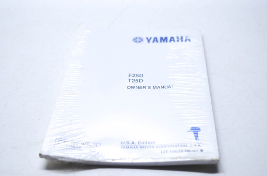 OEM Yamaha LIT-18626-06-01 F25D T25D Owner's Manual NOS