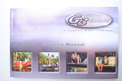 OEM Yamaha G3 Boats Owner's Manual Eagle/HP/Angler V/ Sun Catcher Serie